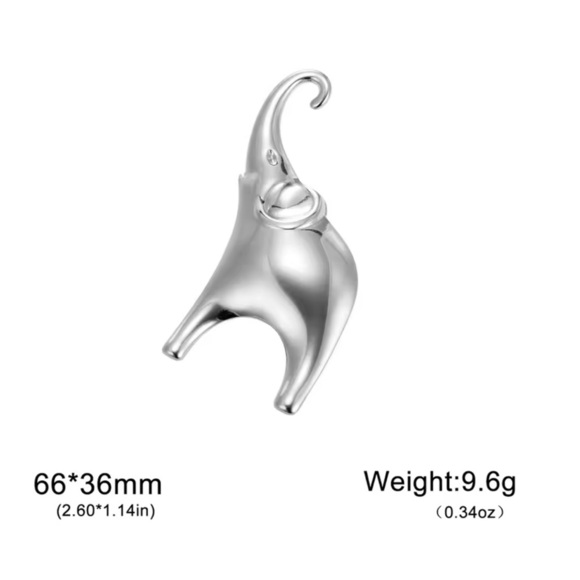 Elephant Gold Stainless Steel Waterproof Brooch - Picture 14 of 16